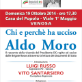 Venosa/ Sede del Partito PD/ Il “Caso Moro”, a cura dell’On. Gero Grassi